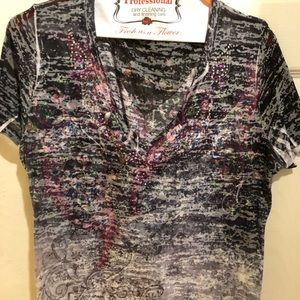 Ladies shirt with sparkling designs